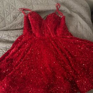 Stunning Red Sequin Dress